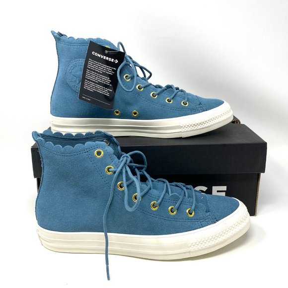 Converse CTAS High Celestial Teal Suede Sneaker W - Picture 9 of 10